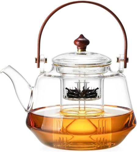 40oz Glass Teapot with Anti