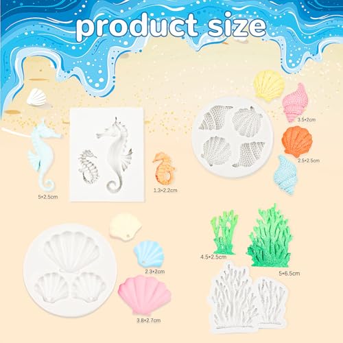 Ocean Chocolate Fondant Mold Set Food (8 Count)