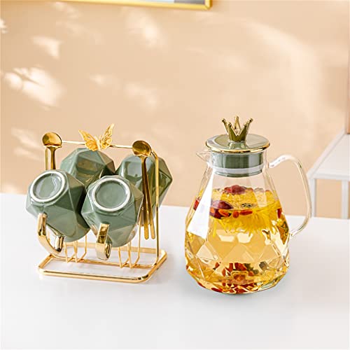 Nordic Kettle Set Cup Home Set Water Appliance Living Room Hospitality Glass Flower Teapot Complete Set