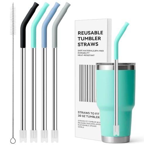 Stainless Steel Straws for 30 oz YETI Tumbler (4 Count)