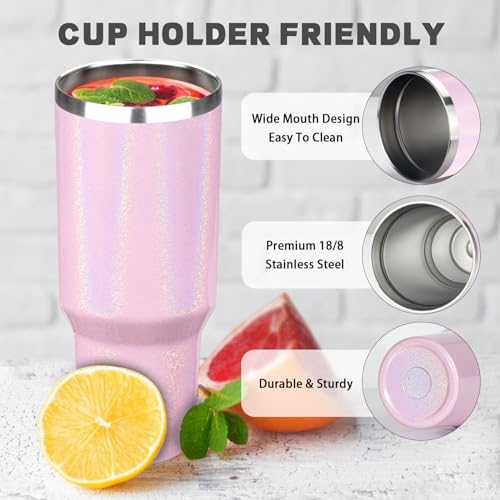 40 oz Tumbler with Lids and Straws