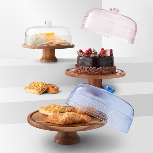 Cake Stand Footed Cake Plate with Dome