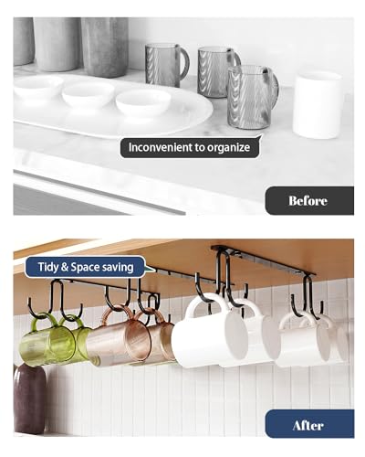 Mug Hooks Under Cabinet 3 Pack (3 Count)