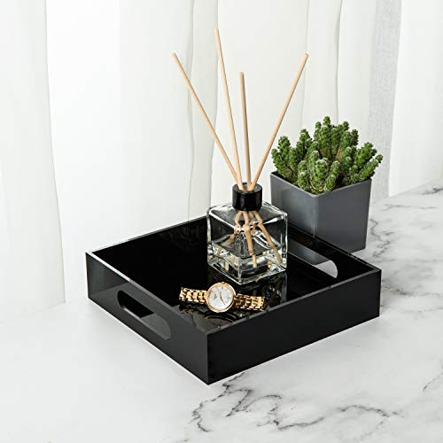Black Sturdy Acrylic Tray with Handles