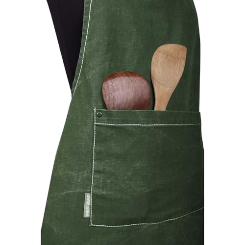 Cotton Solid Aprons for Women with Pocket