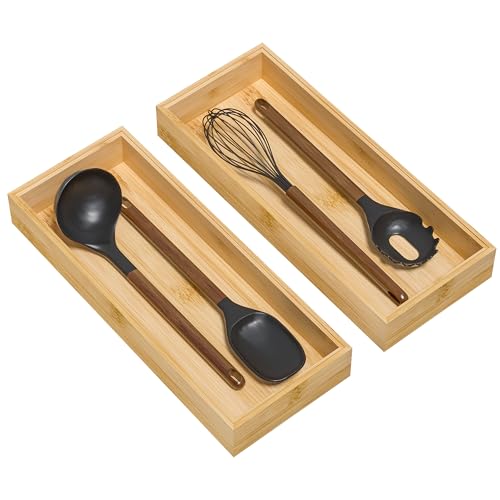 Bamboo Kitchen Drawer Organizer (2 Count)