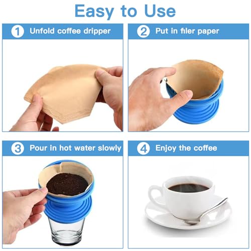 Collapsible Pour Over Coffee Dripper Set (2 Count)