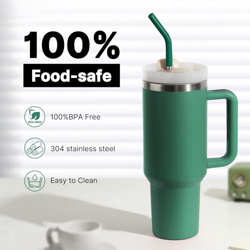 Metal Straws Reusable for 40 oz Stanley