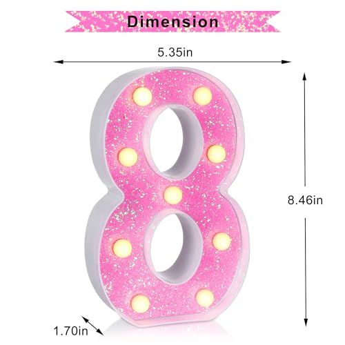 Pink Light up Letters