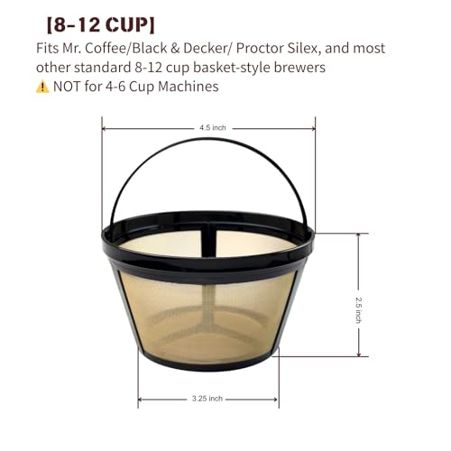 8 12 Cup Reusable Coffee Filter for Mr. Coffee Black+Decker