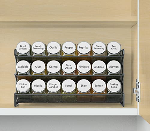Spice Rack Organizer with 21 Spice Jars (21 Count)