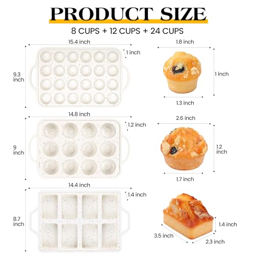 3 Pcs Silicone Baking Pan Set