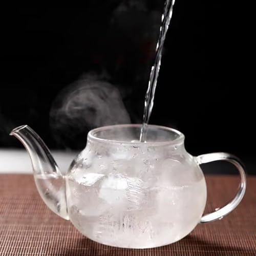 Glass Teapot with Infuser Clear Glass Tea Kettle 1000 ml Tea Pot for Stove Top
