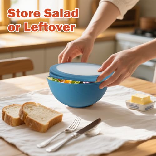 40oz Wheat Straw Bowls with Lids Set of 4