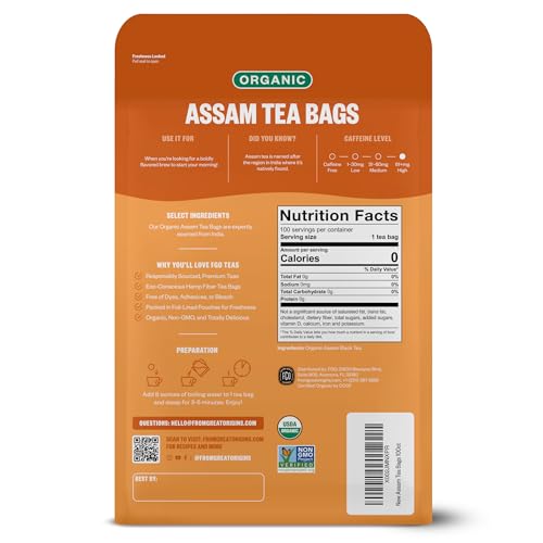 Organic Assam Tea (100 Count)