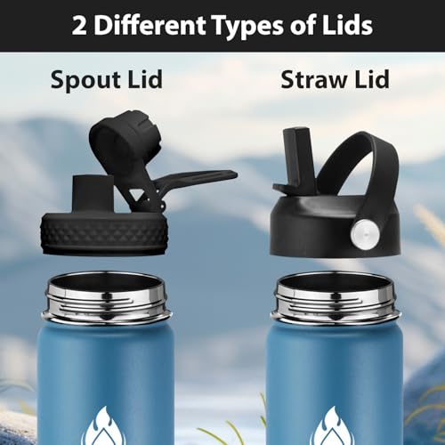 Water Bottle 40oz Double Wall Vacuum Insulated Leak Proof Stainless Steel Sports Water Bottle