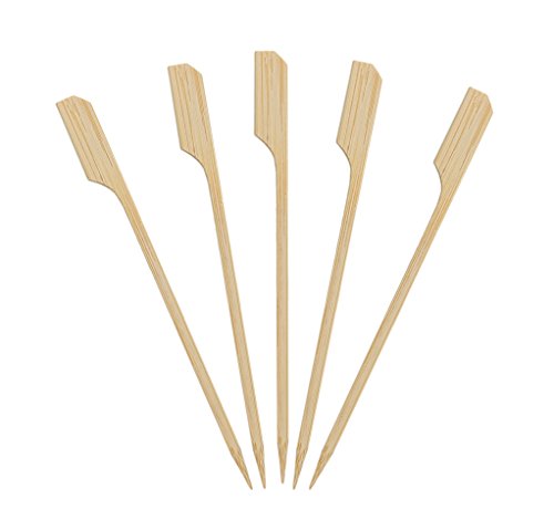 500 Count KingSeal Natural Green Bamboo Wood Paddle Picks