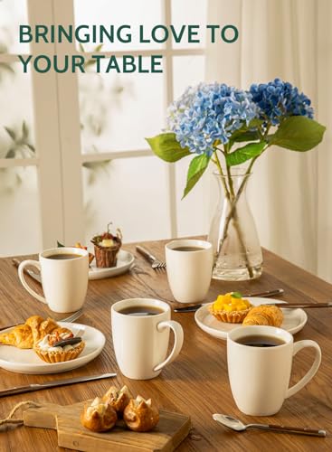 Porcelain White Coffee Mugs (6 Count)