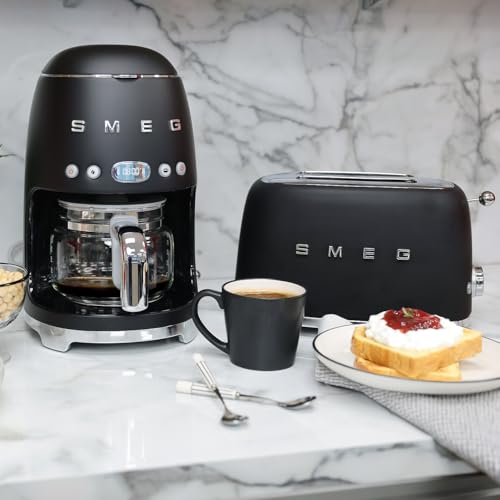 50's Retro Style Aesthetic Drip Coffee Machine with 10 Cup Glass Carafe