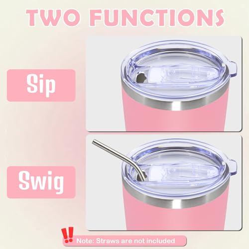 20oz Tumbler Stainless Steel Tumbler Coffee Tumbler with Lid Pink