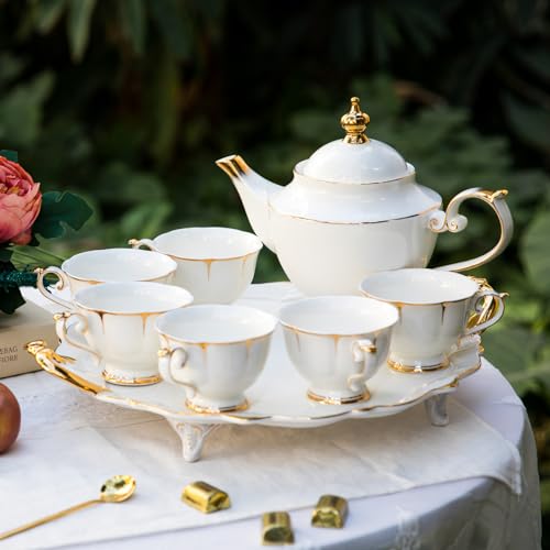 Tea Sets for Adults Fine Bone China Tea Set for 6