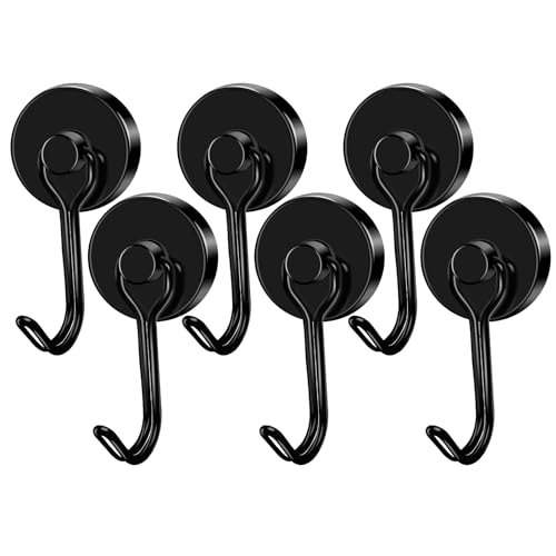 Magnetic Hooks Magnet Hook for Cruise Cabins Fridge 80LBS 6Pack (6 Count)