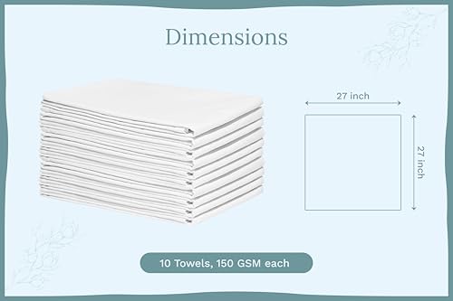 Organic Cotton White Dish Towels (10 Count)