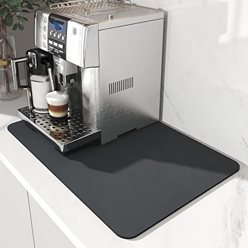 Coffee Mat Hide Stain Rubber Backed Absorbent Dish Drying Mat for Kitchen Counter