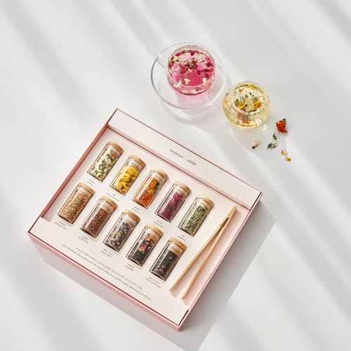 Premium 10 Tea Sampler Gift Set with Wooden Tweezers (10 Count)