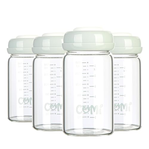 Wide Neck Glass Breastmilk Collection n Storage Bottle (4 Count)
