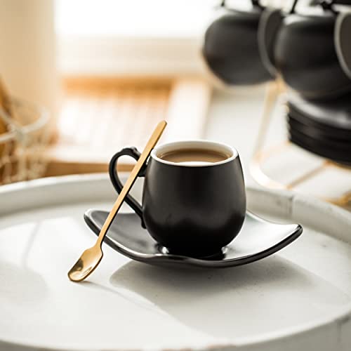Espresso Cups with Saucers Set (3 Count)