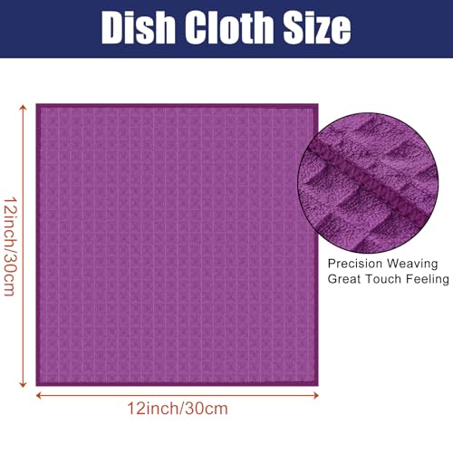 Microfiber Waffle Weave Kitchen Dish Cloths (8 Count)