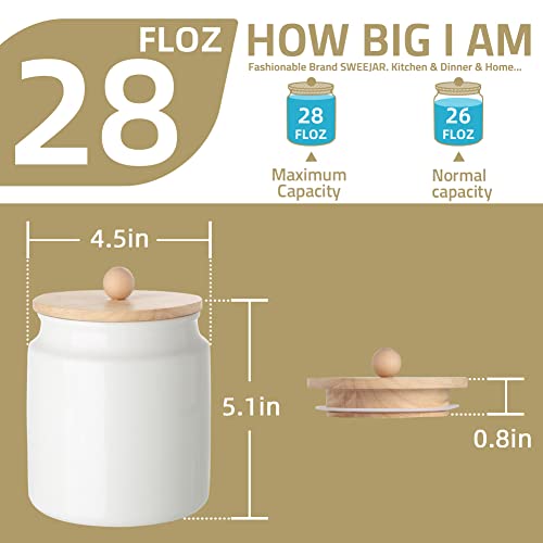 Sweejar Ceramic Kitchen Canisters (28 Fl Oz)