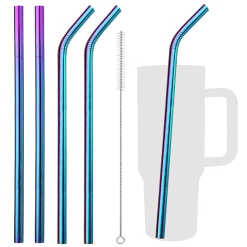 4 Pack 12.5 inchs Long Reusable Straws (4 Count)