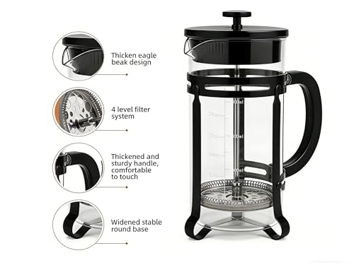 21 oz Black French Press Coffee Maker