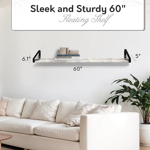 Shelving Wall Mounted Real Solid Wood Rustic Bracket Ledge