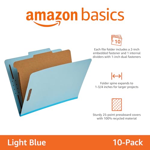 Classification Folder for Documents and Organization (10 Count)