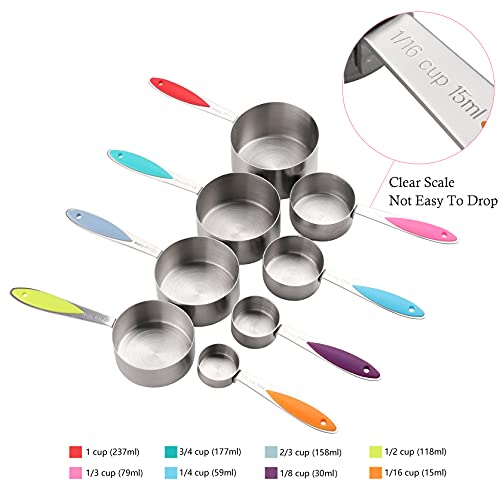 Measuring Cups and Spoons Set of 17 Double Sided Magnetic Measuring Spoons
