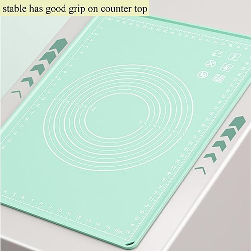 Silicone Pastry Mat 28"*20" Extra Thick Non Stick Baking Mat with Measurement Food Grade Silicone Rolling Dough Mat