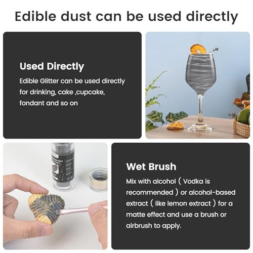 Black Edible Glitter 15g