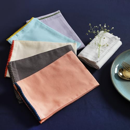 Kitchen Towels 100% Cotton Solid Kitchen Dish Cloths (6 Count)