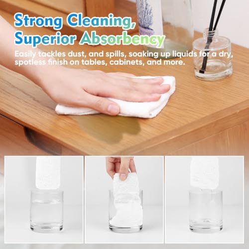 White Microfiber Cleaning Cloth 6 Pack 12.5 x 12.5 inch Microfiber Towels for Cars Ultra Absorbent Car Washing Cloth Lint Free Streak Free Cleaning Rags for Car Kitchen Window (6 Count)
