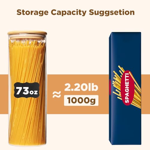 73oz Glass Pasta Storage Jars (3 Count)