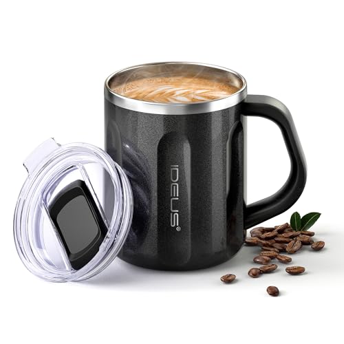 16 oz Insulated Coffee Mug with Lid and Handle