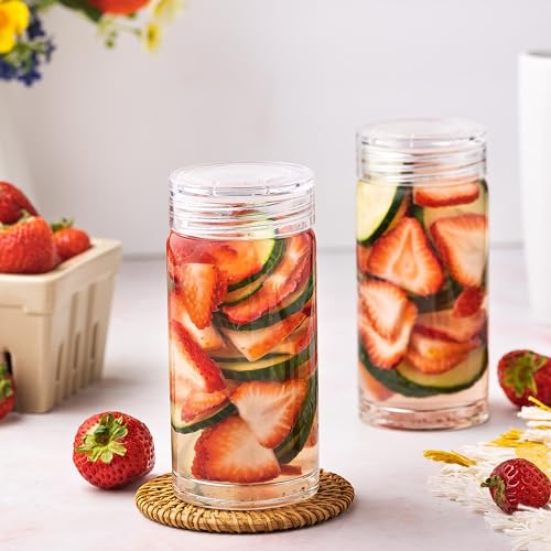 Glass Water Bottles (4 Count)