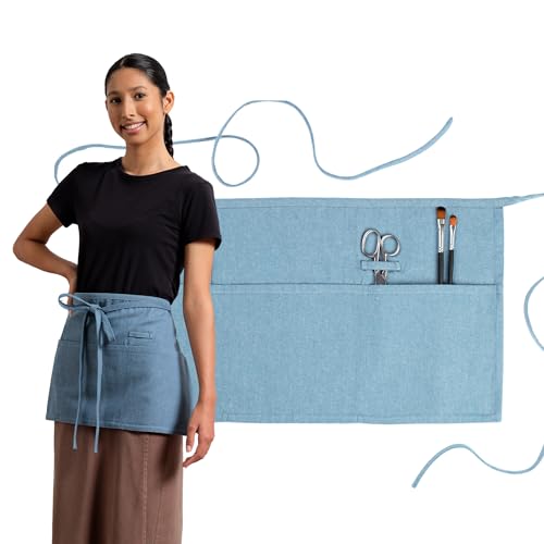 Chef Waist Aprons for Women with Pockets