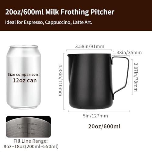 Stainless Steel Milk Frothing Pitcher 20oz