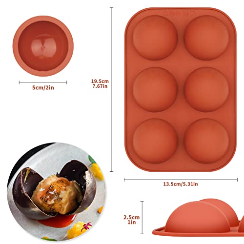4Pack 6 Cavity Semi Sphere Silicone Mold (24 Cavity Count)