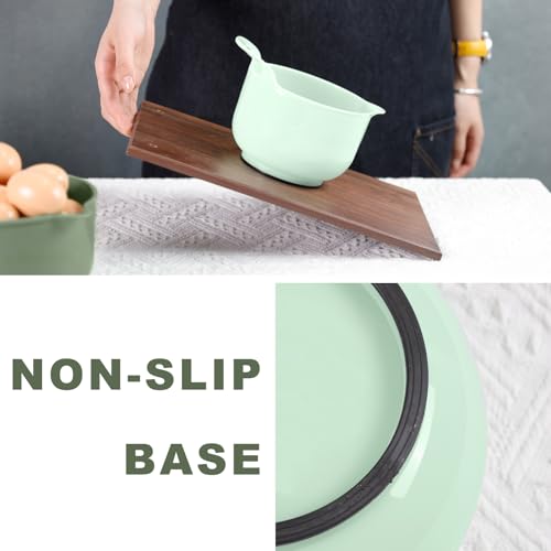 4 Pack Nesting Mixing Bowl with Pour Spout and Handle