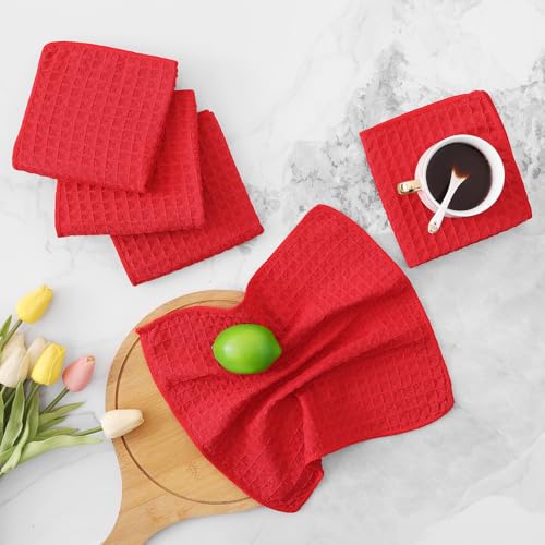 Microfiber Waffle Weave Kitchen Dish Cloths (12 Count)